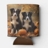 Border Collie Welpe Autumn Delight Pumpen Dosenkühler (Rückseite)