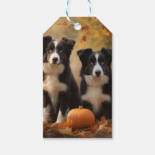 Border Collie Welpe Autumn Delight Pumpen Geschenkanhänger