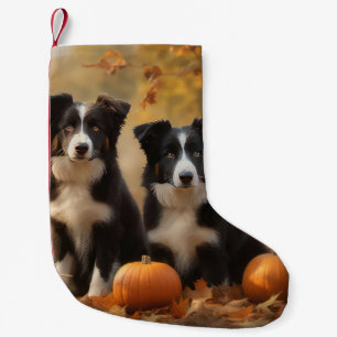Border Collie Welpe Autumn Delight Pumpen Kleiner Weihnachtsstrumpf