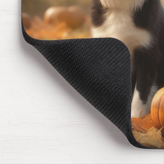 Border Collie Welpe Autumn Delight Pumpen Mousepad (Ecke)