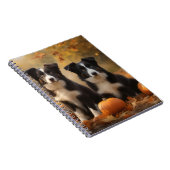 Border Collie Welpe Autumn Delight Pumpen Notizblock (Rechte Seite)