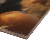 Border Collie Welpe Autumn Delight Pumpen Schneidebrett (Ecke)