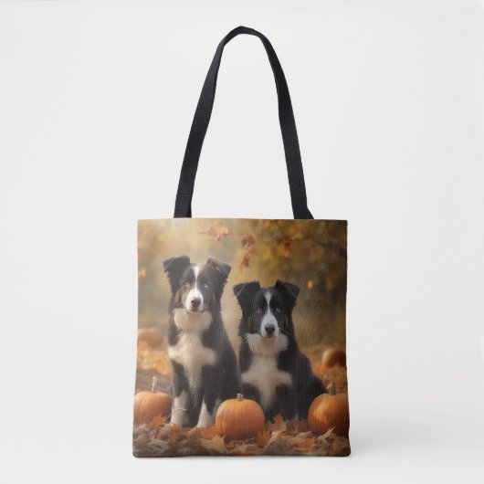 Border Collie Welpe Autumn Delight Pumpen Tasche (Vorderseite)