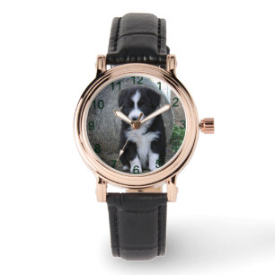 Border Collie Welpe Farm Life, Armbanduhr
