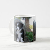 Border Collie Welpe Farm Life, Kaffeetasse (Vorderseite Links)