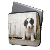 Border-Collie-Welpe Laptopschutzhülle (Vorderseite Links)