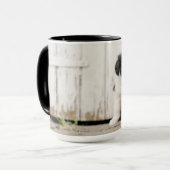 Border-Collie-Welpe Tasse (Vorderseite Links)