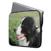 Border-Collie-Welpen-Niederlegung Laptopschutzhülle (Vorderseite Links)
