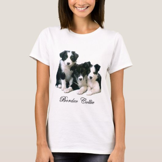 Border-Collie-Welpen T-Shirt (Vorderseite)
