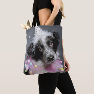 Border-Collie-Welpen-tragender Hut Tasche