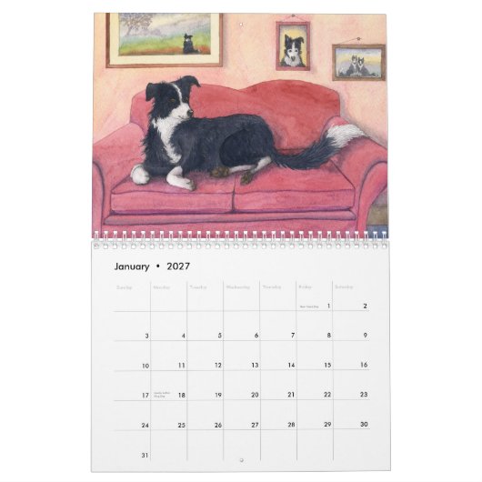 Border-Collie-Weltkalender Kalender (Jan 2027)