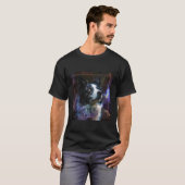 Border Collie Weltraum T-Shirt (Vorne ganz)