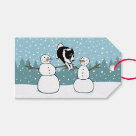 Border Collie Winter Agility Dog Holiday bis Geschenkanhänger