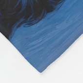 Border Collie With Christmas Lights Holiday Fleecedecke (Ecke)