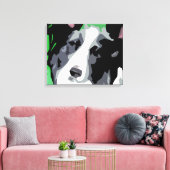 Border Collie Wrapped Canvas Prints Leinwanddruck (Insitu (Wohnzimmer))