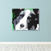 Border Collie Wrapped Canvas Prints Leinwanddruck (Insitu (Holzboden))