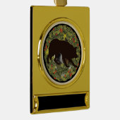 Border Collie Wreath Banner-Ornament Gold (Rechts)