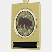 Border Collie Wreath Banner-Ornament Gold (Links)