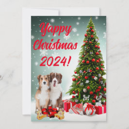 Border Collie Yappy Christmas Hund Mama und Vater  Ankündigung