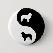Border-Collie Yin Yang Button (Vorderseite)