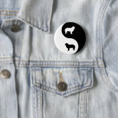 Border-Collie Yin Yang Button (Beispiel)