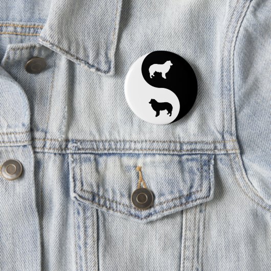 Border-Collie Yin Yang Button (Beispiel)