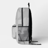 Border Collie Zeichnend graues Swirl-Muster Bedruckter Rucksack (Rechts)