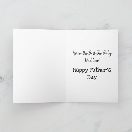 Border Collie zeichnend, personalisierter Vater Karte (Innenseite)