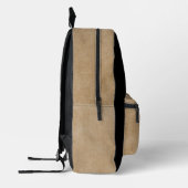 Border Collie Zeichnend Rustikal Beige Black Bedruckter Rucksack (Links)