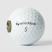 Border Collie zurückblickend Golfball (Logo)