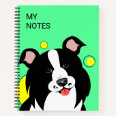 Border CollieCute Dog-Notebook Notizblock (Vorderseite)