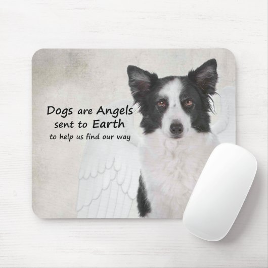 Border Collies Are Angels Mousepad (Mit Mouse)