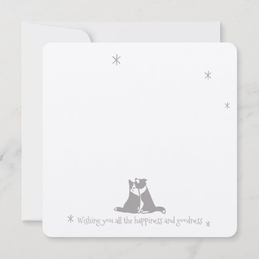 Border collies get a tree with balls karte (Rückseite)