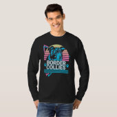 Border Collies Retro T-Shirt (Vorne ganz)
