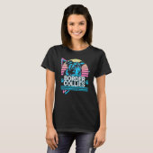 Border Collies Retro T-Shirt (Vorne ganz)