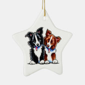 Border Colliese Little League Keramik Ornament (Rechts)
