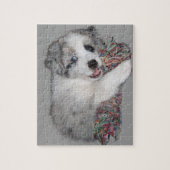 Border-Colliewelpen-Blau merle Puzzle (Vertikal)