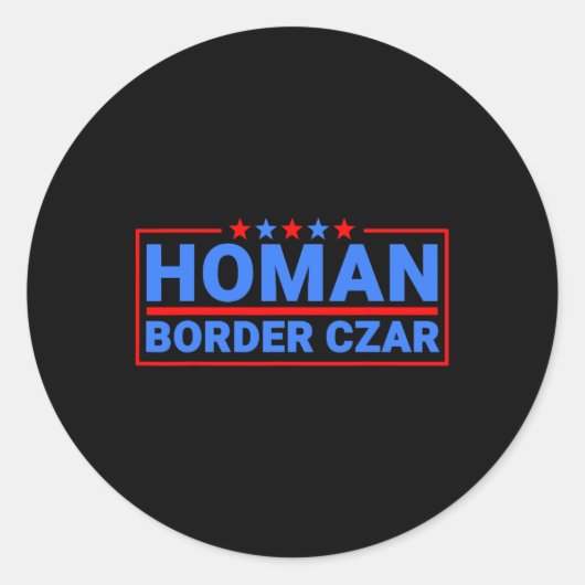 Border Czar Tom Homan Mega Support Runder Aufkleber (Vorderseite)