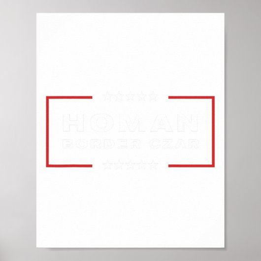 Border Czar Tom Homan Trump Präsident Wahlunterstü Poster (Vorne)