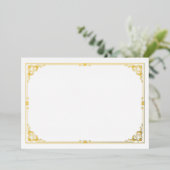 Border-Frame für Gold Foil-Zertifikat-Seite Viktor Folieneinladung (Stehend vorne)