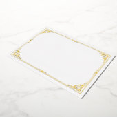 Border-Frame für Gold Foil-Zertifikat-Seite Viktor Folieneinladung (Gedreht)