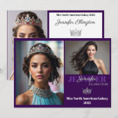 Border Pageant Essentials Autograph Comp Card Einladung (Vorne/Hinten)