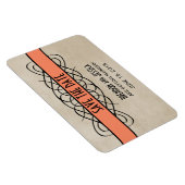Border Save the Date Magnet, Orange geblüht Magnet (Rechte Seite)