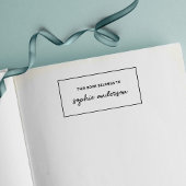 Border Stylish script name Dieses Buch gehört Permastempel