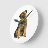Border Terrier (A) Runde Wanduhr (Winkel)