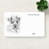 Border Terrier Abstrakt Art Dog Name Post-it Klebezettel (Büro)