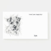 Border Terrier Abstrakt Art Dog Name Post-it Klebezettel (Vorderseite)