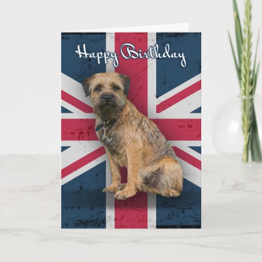 Border Terrier Birthday Grußkarte Karte (Vorderseite)