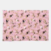 Border Terrier Bones and Paws Küchentuch (Horizontal)