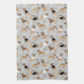Border Terrier Bones and Paws Küchentuch (Vertikal)